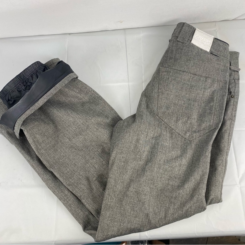 ANALOG REMER SNOWBOARD PANTS GRAY DENIM spring skiing medium